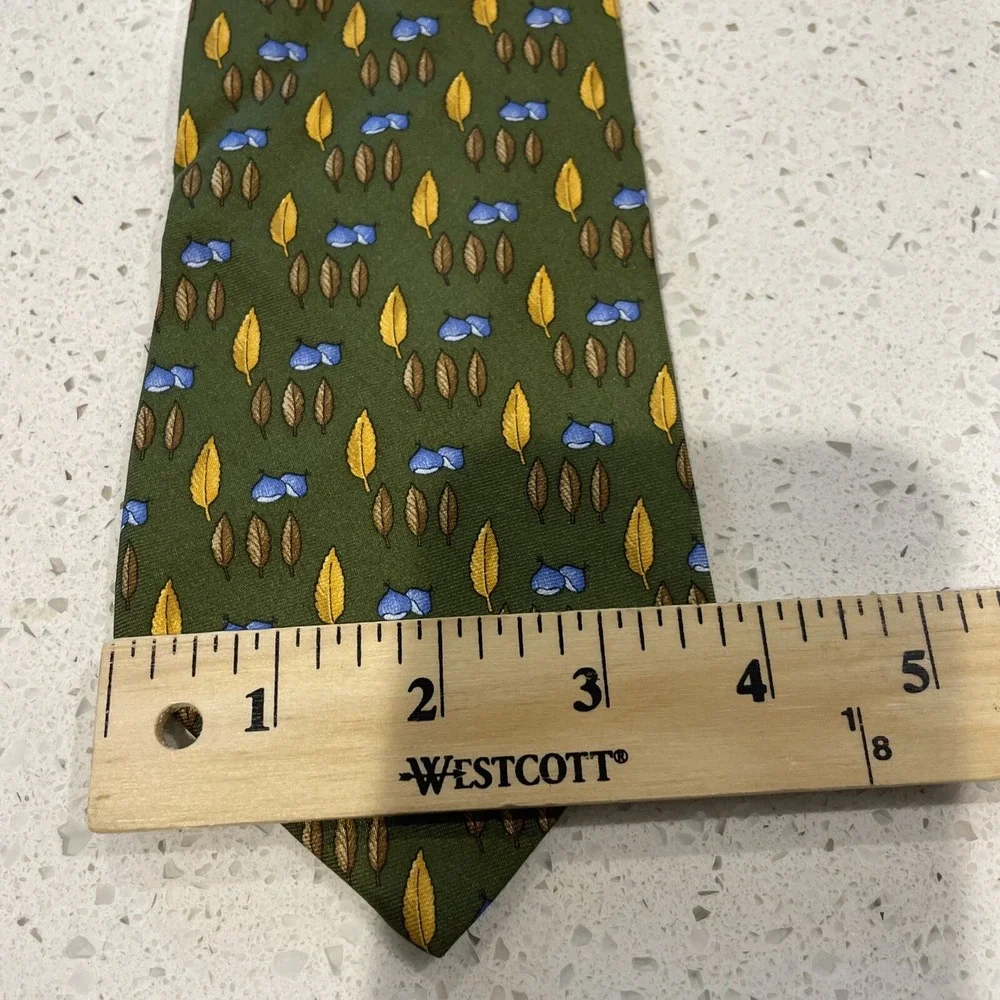 Brooks Brothers Makers Mens Luxury Silk Necktie Fall Leaves NWT